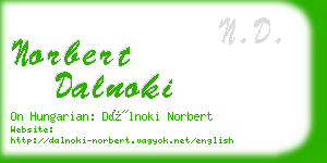 norbert dalnoki business card